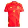 Spanien Martin Zubimendi 4 Fodboldtrøje Hjemmebane EM 2024